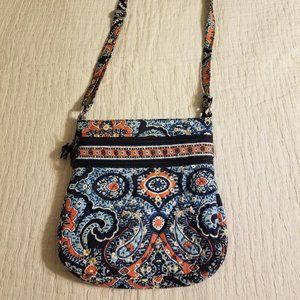 Vera Bradley Crossbody Quilted Blue/Orange Paisley 2015 MARRAKESH Print